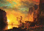 Sunset in the  Rockies Bierstadt